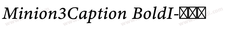 Minion3Caption BoldI字体转换 Minion3Caption BoldI字体转换
